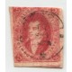 ARGENTINA 1872 GJ 34g RIVADAVIA ESTAMPILLA DE 8va TIRADA CABEZA DE MARFIL PLANCHA RAYADA Y FILIGRANA LACROIX FRERES RARISIMO SELLO U$ 1200